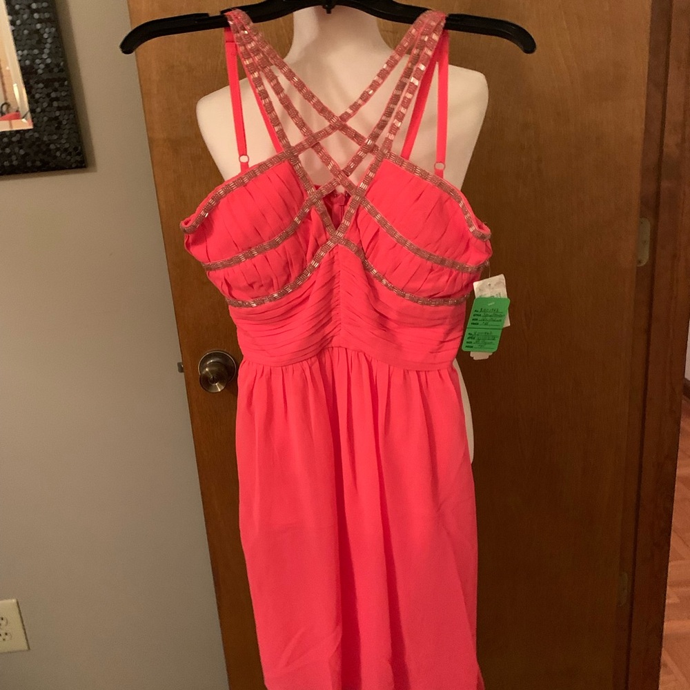 Pink Strappy Special Occasion Dress